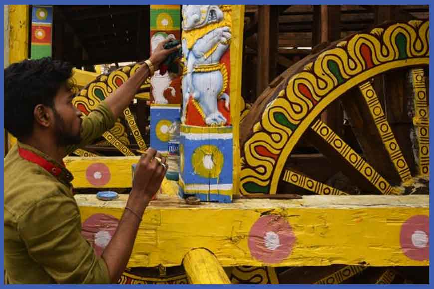 Bengal paintings on chariots were another form of fresco painting